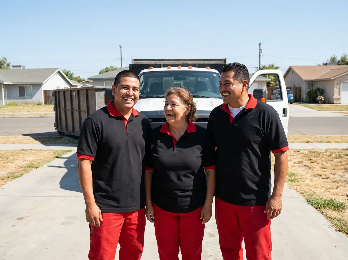 Frontline Dumpster Rental dumpster rental team in Fresno, CA